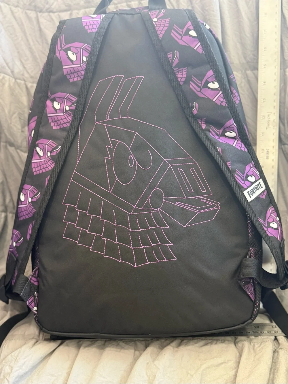 Fortnite Kids Backpack in Purple and Black - Character Print